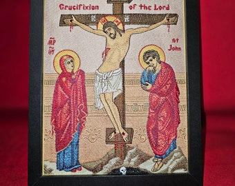 7x9 Orthodox Byzantine Icon of the Crucifixion