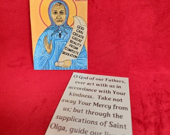 Saint Olga of Alaska Laminated Orthodox Prayer Card