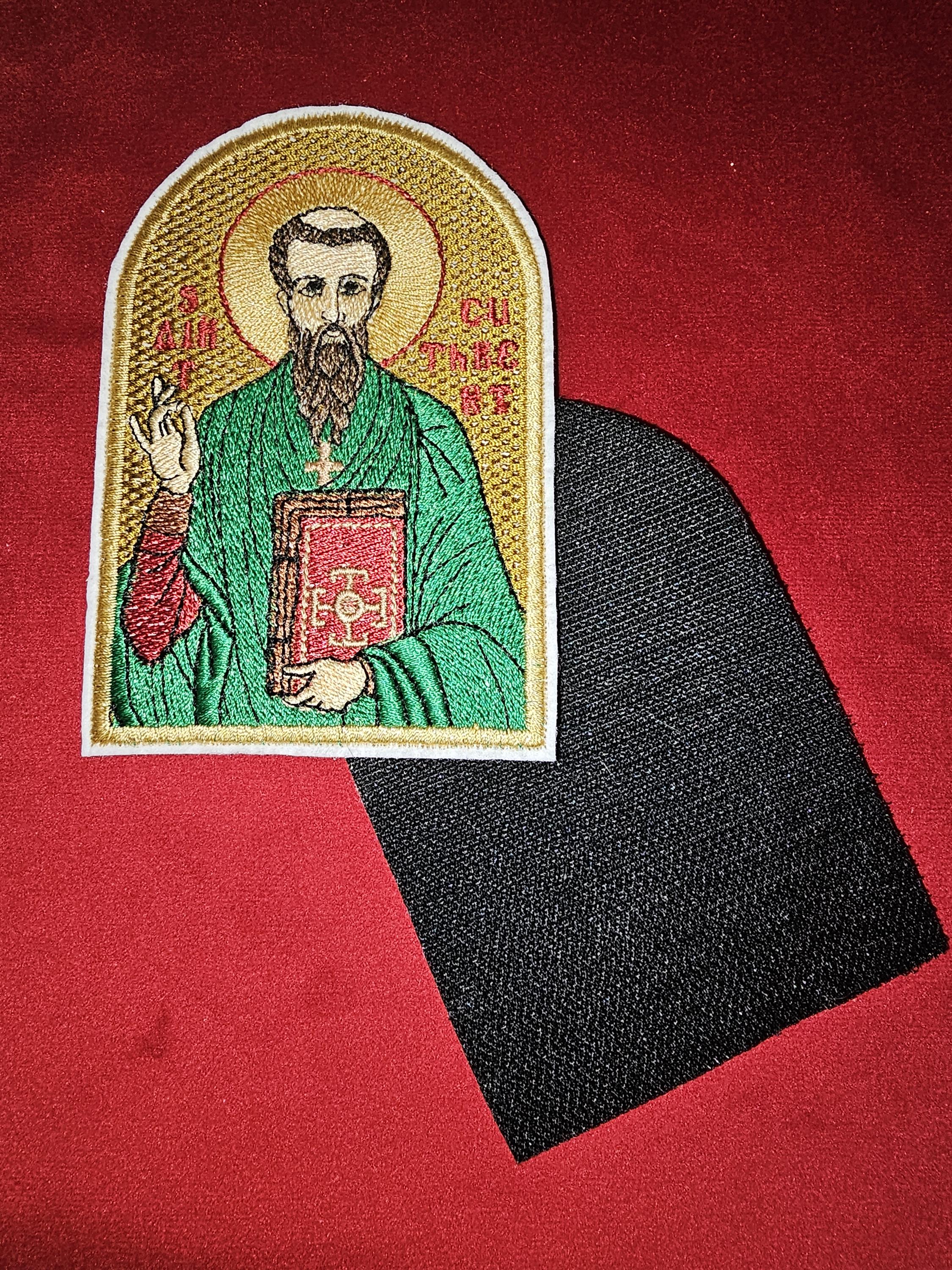 Saint Cuthbert Pocket Icon or Patch, Byzantine Orthodox Christian Icon ...