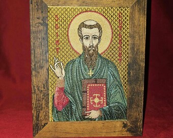 Handmade Mounted Icon | St Cuthbert | Celtic Saints - Etsy