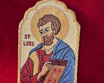 Saint Luke Pocket Icon, Byzantine Orthodox Christian Icon 2.75×4.5