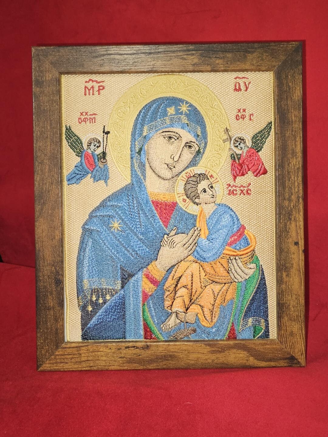 8x10 Hodegetria Our Lady of Perpetual Help Embroidered Byzantine ...
