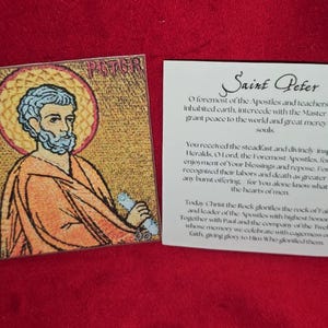 St. Peter Laminierte kyrillische Gebetskarte 2.75x3.25