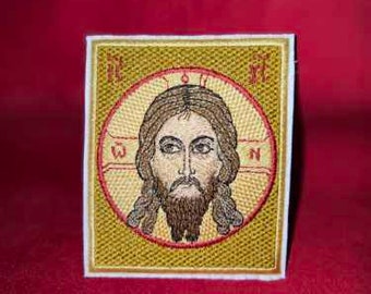 The Holy Face Of Jesus Christ Pocket Icon, Byzantine Orthodox Christian Icon 3 1/4 x 3 3/4