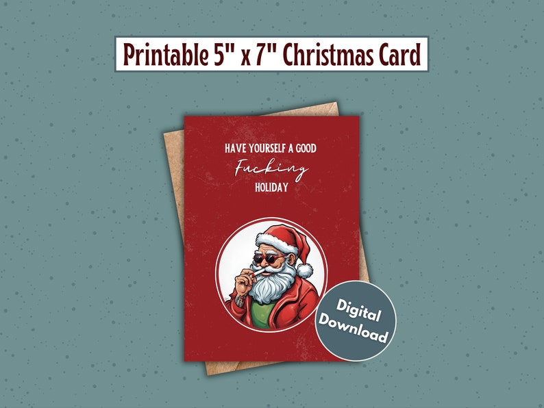 12 Inappropriate Christmas Cards Pack Printable, Inappropriate ...