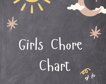 Kids Chore Chart Girls Chore Chart Editable Kids Chore Chart Printable ...
