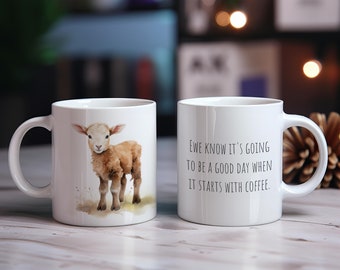 Sage (Baby Sheep) White 11oz Ceramic Mug