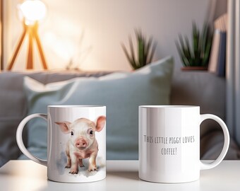Petra (Baby Pig) White 11oz Ceramic Mug