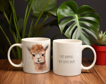 Alvin (Baby Alpaca) White 11oz Ceramic Mug