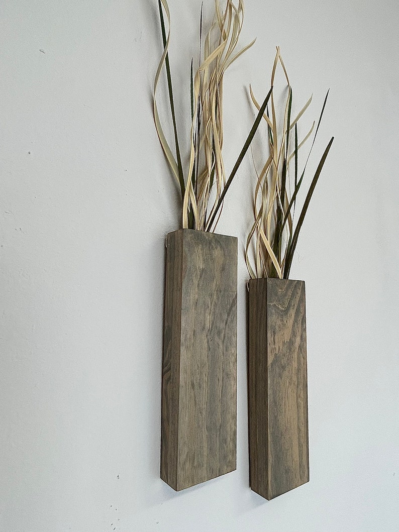Wood Wall Pocket, Wood Wall Vase, Wooden Wall Hangings, Wall Pockets