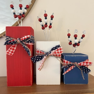 wood rustic firecracker, 4th of July, patriotic wood decor