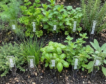 Acryl-Kräutergarten-Marker, benutzerdefinierte Pflanzenetiketten, einzeln oder im 10er-Set