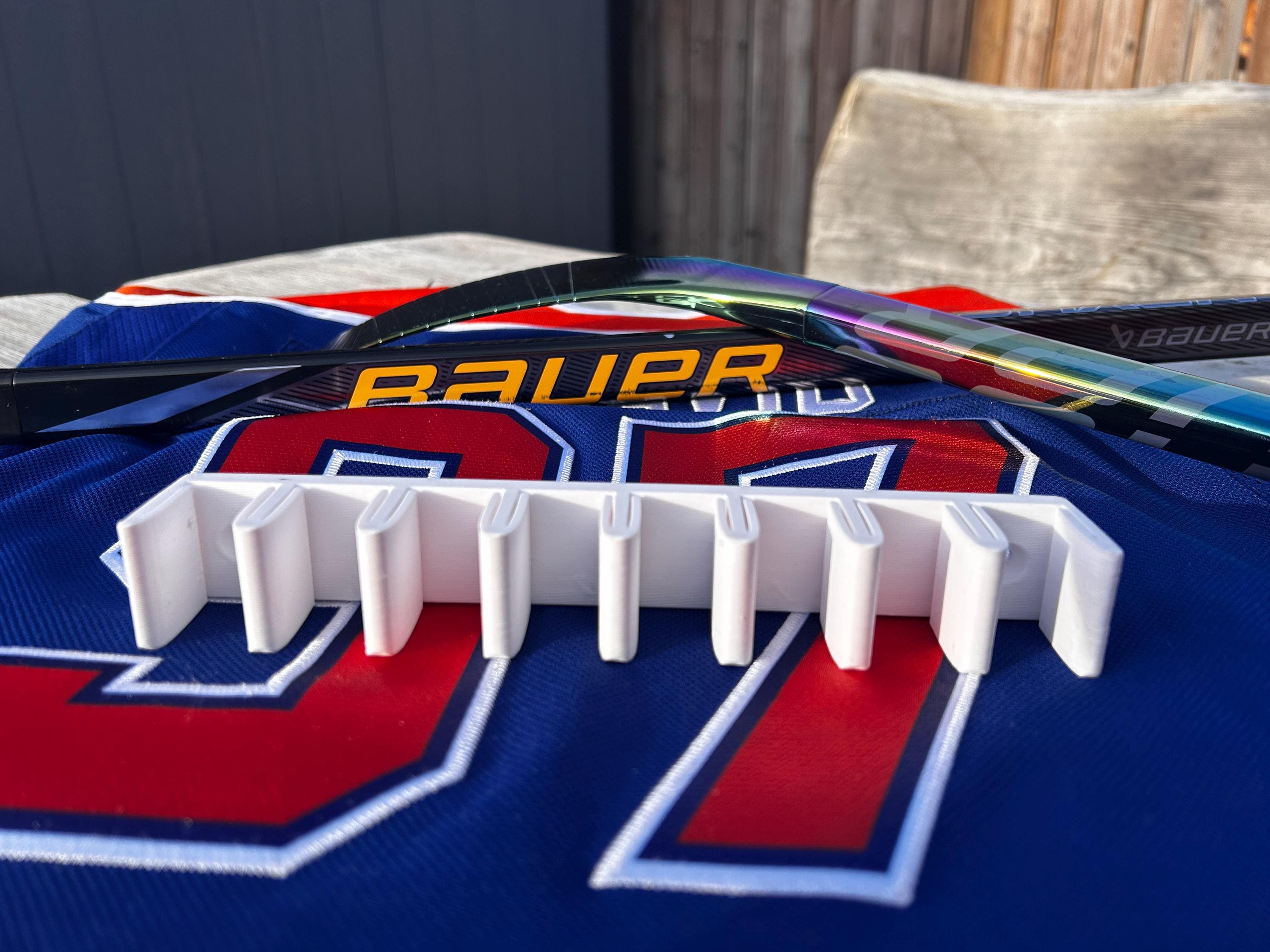 Bauer Mystery Minis Holder | Wall Display Rack for 8 Mini Hockey Sticks ...