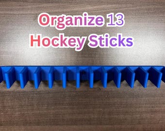 13-Stick Hockey Rack Holder, Wall Mount Gear Organizer, Garage Storage Solution