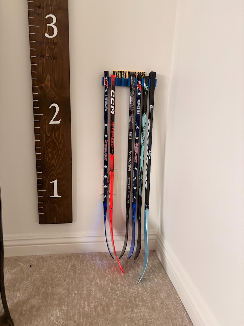 Bauer Mystery Minis Holder | Wall Display Rack for 8 Mini Hockey Sticks ...