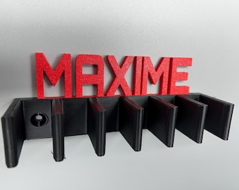 Personalized 6 Hockey stick Holder, Wall-Mount Organizer sports gear, Made in the USA