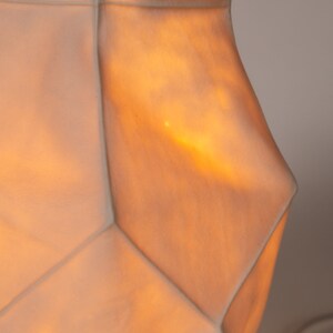 Kawa Table Lamp 02, Organic Modern White Ceramic Table Lamp, Porcelain, Leather Cast image 10