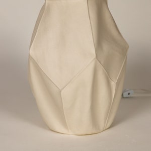Kawa Table Lamp 02, Organic Modern White Ceramic Table Lamp, Porcelain, Leather Cast image 7