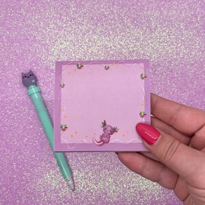 Rainbow Axolotl Sticky Notes: Kawaii Pastel Desk Stationery
