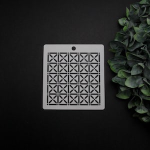 Wicker Rattan E Stencil for Clay
