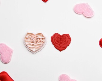 Rose Heart Clay Cutter