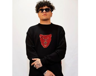 Ropa de calle "Descubre criaturas místicas: sudadera con un encantador diseño en la espalda con animales míticos"