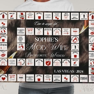 Mob Wife Bachelorette Party Game /Bachelorette Games Plantilla editable / Mob Wife Estética / Old Money Bach / Vintage Hen Do