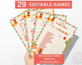 The Final Fiesta Bachelorette Editable Games | Tequila Bach fun Games |Mexico Hen Party | Cino de Mayo Bachelorette Party