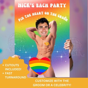 Gay Bachelor Party Personalized Game | Two husbands are better |Gaylorette | Gay Stag Night Party Game| queer groom Decor | Gaylor Party