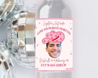 Last Rodeo Bachelorette Mini Tequila Label Template |Nashville Bachelorette Mini Liquor Labels |Disco Cowgir bachl Bachelorette Party Favors