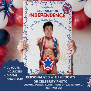 Last Night Of Independence Bachelorette Personalized Game | Red White and I Do | Star Spangled Bachelorette Party| Let Freedom Ring Games