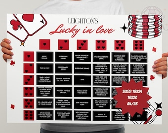 Las Vegas Bachelorette Editable Drinking Game| Lucky in Love Bach Party Games | Vegas before Bows Weekend |Casino Hen Do