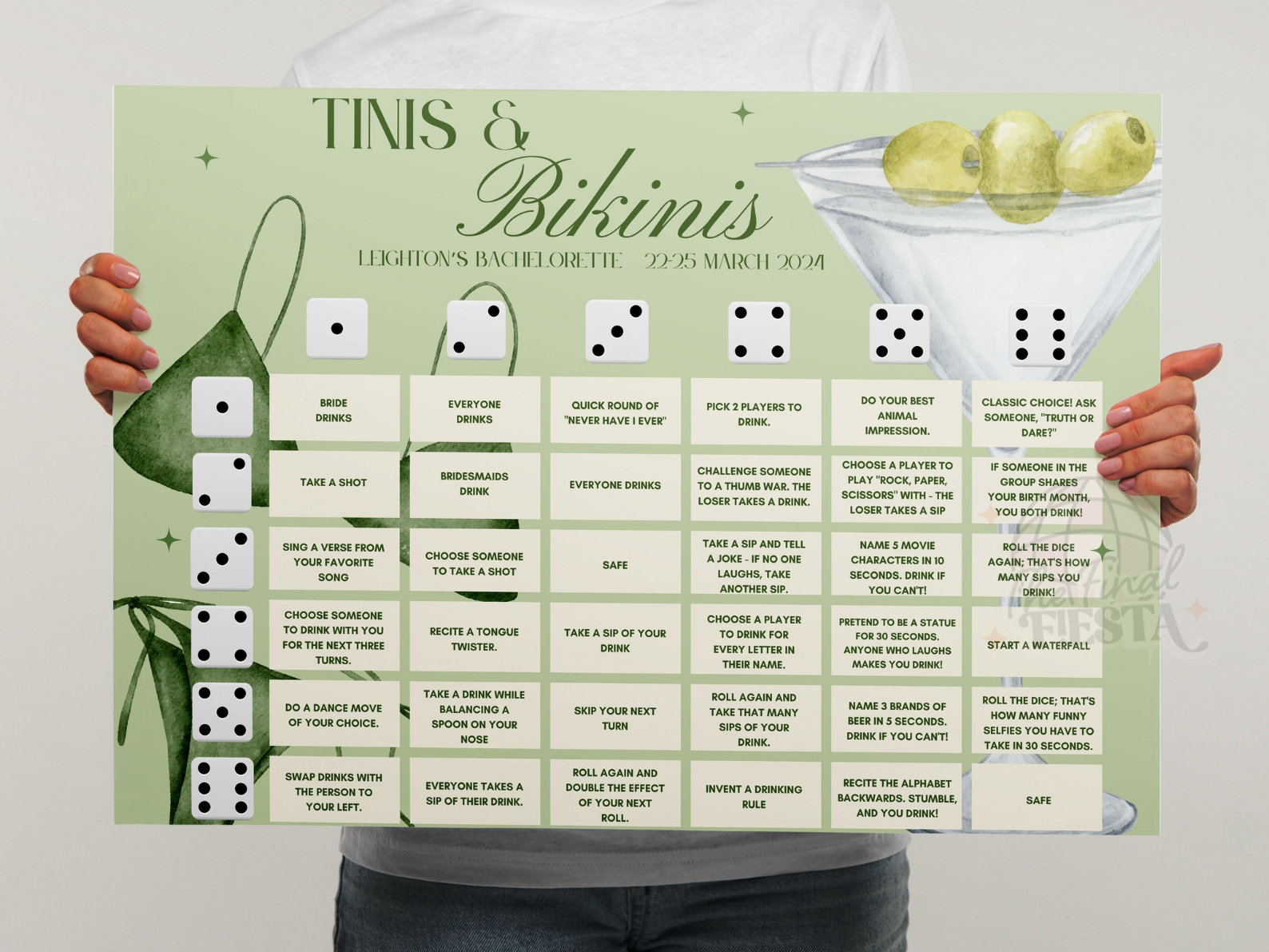 Bikinis and Martinis Bachelorette Party Drinking Editable Game | martinis and bikinis Bach Party Games  | Tinis and Bikinis Hen Party