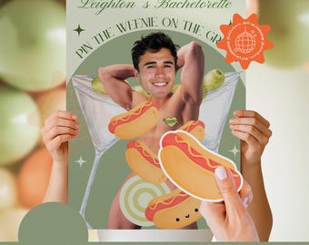 Bikinis and Martinis Bachelorette Party Personalized Game | martinis and bikinis Bach Party Games  | Tinis and Bikinis Hen Party| Pin the