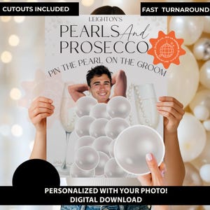 Pearls and Prosecco Bachelorette Personalized Game | Pearls and Prosecco Bridal Shower Game | Brunch and Bubbly Decor | Pearl themed hen