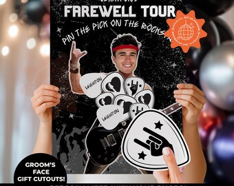 Gioco personalizzato per l'addio al nubilato / Ultimo tour / Addio al nubilato rock & roll / Giochi per l'ultimo tour della sposa / Volto dello sposo