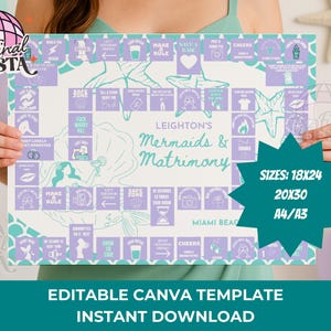 Mermaids And Matrimony Bachelorette Board Game | Margs and Mermaid Party | Trading Tails for Veils | Last Splash Bach Party