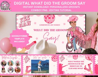 Last Rodeo Bachelorette What did the groom Say Game  |Nashville Bach Party | Disco Cowgirl Hen party Games | Nash bash weekend | Last Hoe