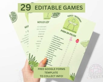 Margs and Matrimony Bachelorette Editable Game Bundle  | Margaritas and Matrimony Bridal Shower | Tequila Hens Party| Bach Weekend Games |