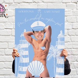 Poster stampabile personalizzato per il gioco di addio al nubilato "Ultimo brindisi sulla costa" / Weekend costiero / Gioco da bere "Nonna Bach sulla costa" / Mare