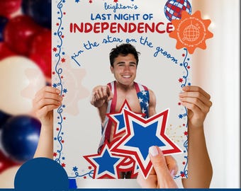 Last Night Of Independence Bachelorette Personalized Game | Red White and I Do | Star Spangled Bachelorette Party| Let Freedom Ring Games