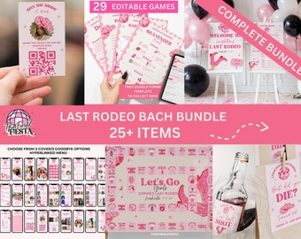 Last Rodeo Bachelorette Party Bundle |Nashville Bachelorette Party | Disco Cowgirl Hen party Games | Nash bash Girls Weekend Trip