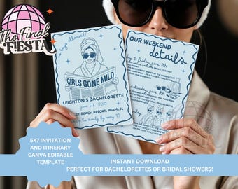 Gone Mild Bachelorette Itinerary Invitation | Slumber Party Bachelorette | Spa Day Bach Party | Gone Mild Hen Do Weekend | Spa Bach