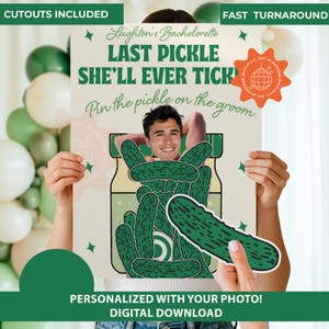 Zelfde augurk voor het leven Vrijgezellenfeestspel | Laatste augurk She'll Ever Tickle Bach Party | Pickleball-vrijgezellenfeest| Augurk thema vrijgezellenfeesten