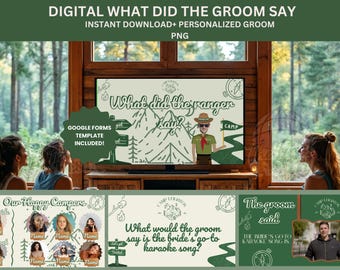 Camp Bachelorette Party What did the groom say Game | Last trail before de veil Party | Camp Themed Hen do | Cabin crew before i do Games