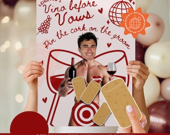 Vino Before Vows Bachelorette Personalized Game  | Napa Valley Bach Decor  | Same pinot forever | Last syrah hen do | Just wanna have wine