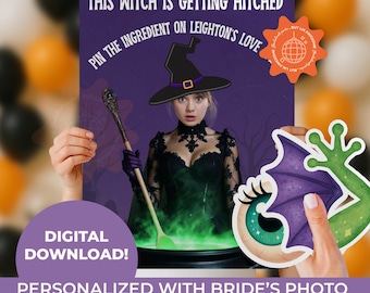 Halloween Bachelorette Party Personalized Game | This witch is getting hitched | Boos before i dos | Spooky Bachelorette | Witchy Hen Do |