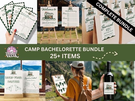 Bachelorette bundle Bachelorette Party Bundle Template, Editable Printable  main image 2
