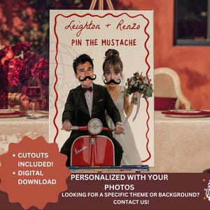 C'est l'amour nuptiale jeu personnalisé | Fête de fiançailles nuptiales italiennes Jeu | Décoration de poule italienne | Dernière tranche de vie de célibataire