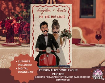 That's Amore Bridal Shower Personalized Game | Italian Bridal Engagement Party Game | Italian Hen Do Decor | Last Slice of Single Life